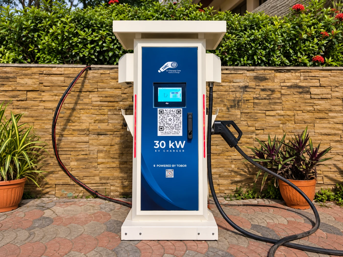 30 kW CCS2 DC fast charger — Commercial site
