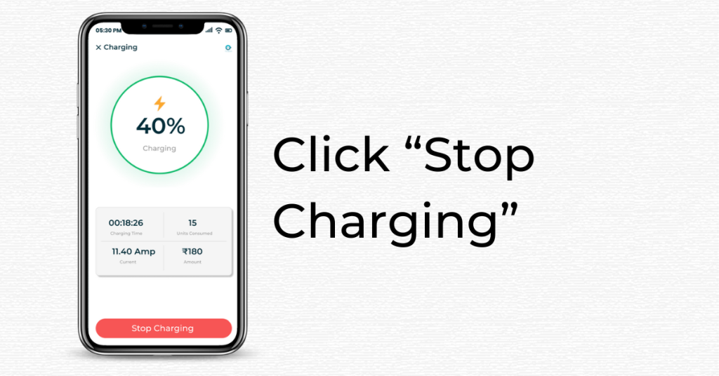 Tobor Mobile App - Stop Charging